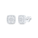 3/8CTW-DIA NK CUSHION EARRING